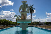 In downtown Boa Vista, an enormous statue of a garimpeiro panning for gold dominates the square facing the state legislature.